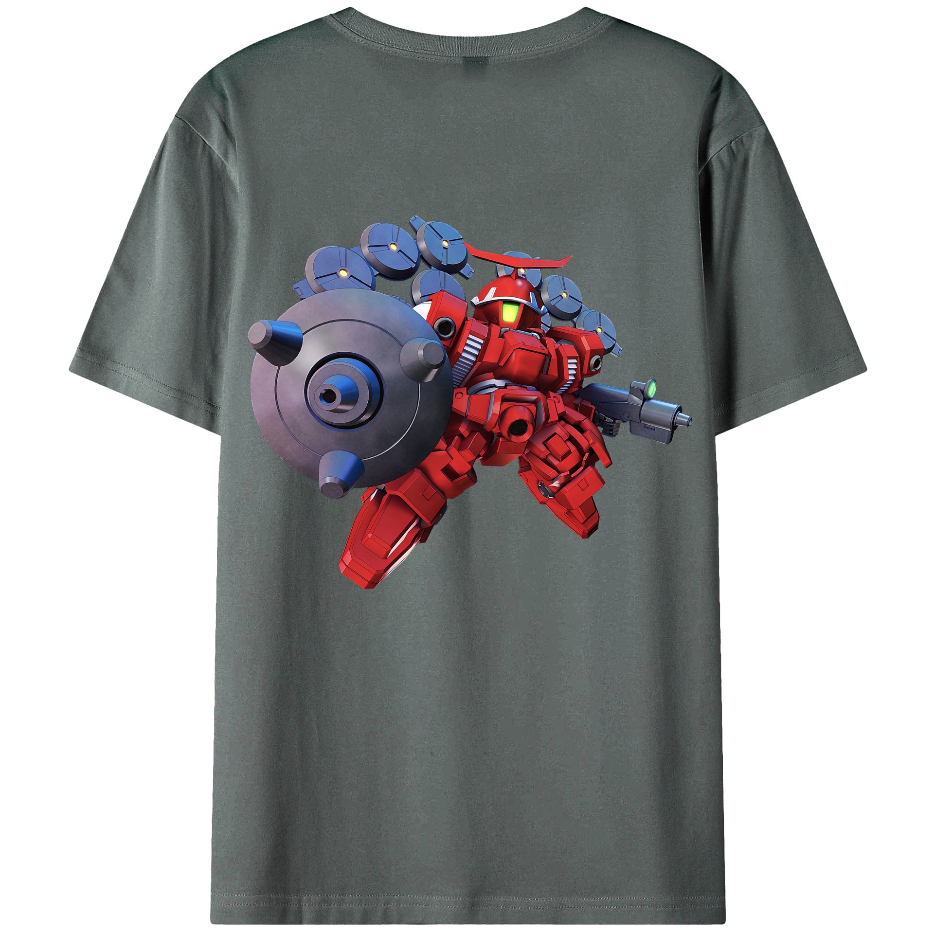 （画像用） 機動戦士ガンダム Mobile Suit Gundam 綿100％ メンズ半袖Tシャツ（バックプリント） 通気性